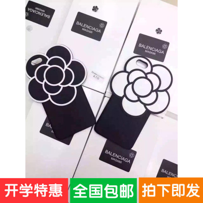 韩国山茶花同款 iPhone6S手机壳 创意硅胶套苹果6plus保护套5se女