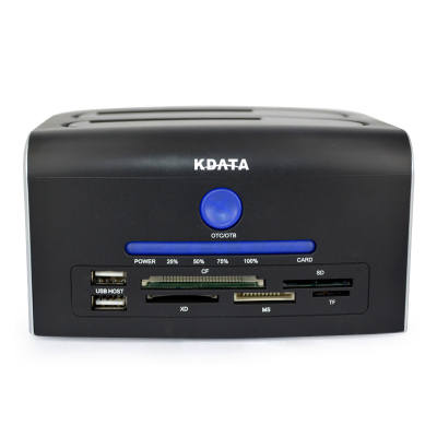 kdata 3.0立式硬盘盒双硬盘底座脱机对拷SATA3带读卡器2.53.5通用