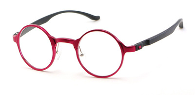 红色复古小圆框光学眼镜框 铝镁合金属全框cos动漫眼镜架女款近视