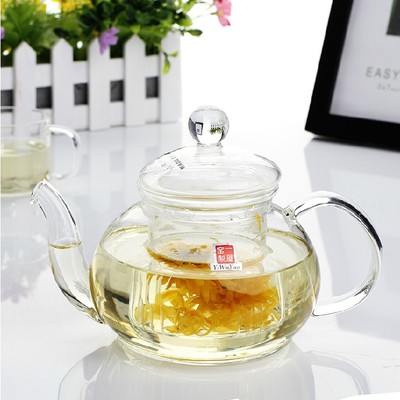 包邮一屋窑玻璃花茶壶欧式耐热泡茶壶过滤冲茶器可加热花茶壶茶具