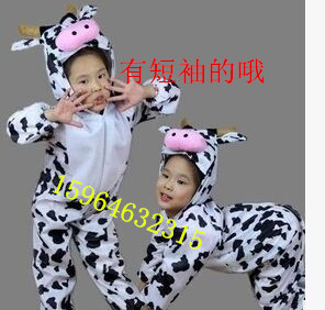 儿童舞蹈牧场小乖乖演出服小荷风采奶牛动物表演服装奶牛歌演出服