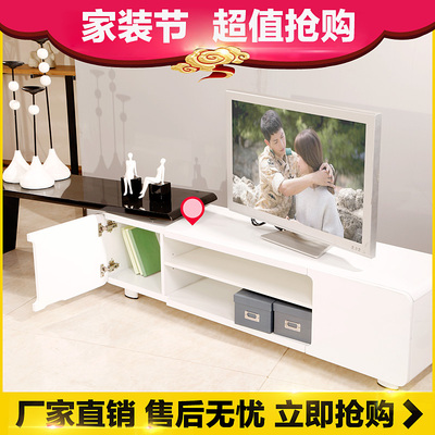 LENOX可伸缩烤漆客厅木质地柜 小户型简约现代创意组合卧室电视柜