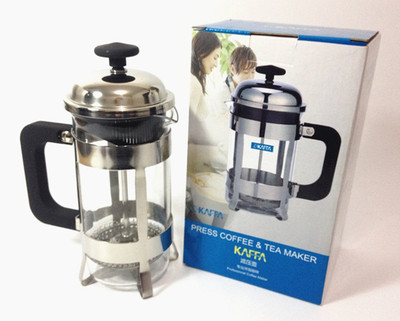 特价包邮KAFFA新品冲茶器 滤压壶法压式咖啡壶 打奶泡泡茶壶350ml