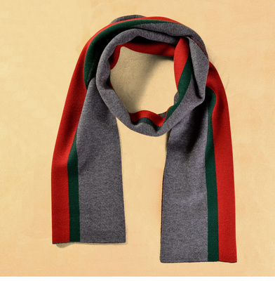 冬季热卖 男士品质羊毛简约条纹休闲围巾