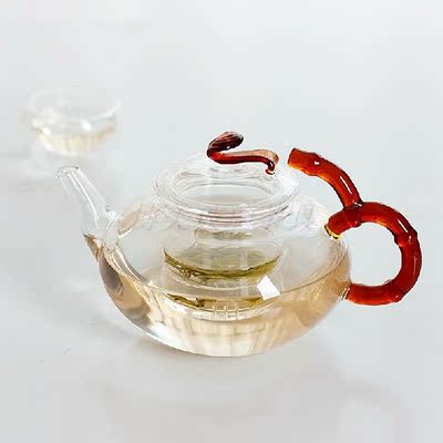 茶壶高硼硅耐热花茶壶绿茶壶红茶壶功夫茶具创意如意壶 玻璃其他