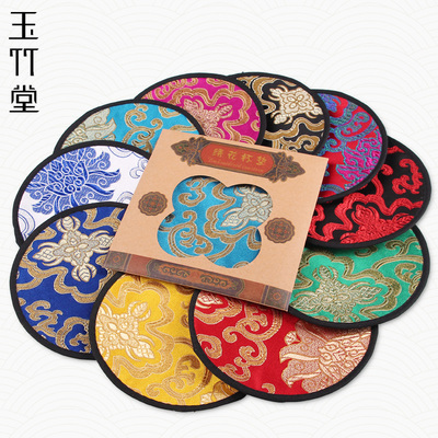 绣花杯垫中国风刺绣布艺特色手工艺品居家实用出国礼品外事礼品