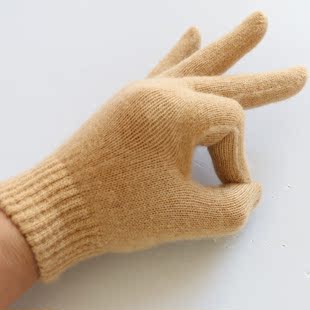 2016年新款羊绒手套 鄂尔多斯产羊绒手套男女分指保暖手套