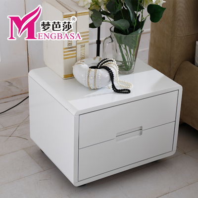 梦芭莎 田园床头柜 床头柜 床边柜 储物柜 白色韩式简易 简约现代