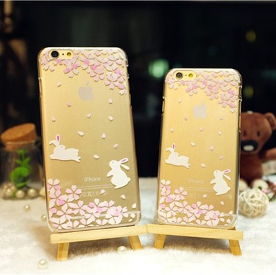 新款日本风浪漫樱花兔 苹果iPhone 6/plus 手机壳保护套 冬日情调