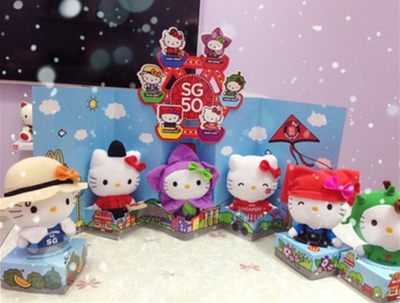 新加坡建国50周年麦当劳SG50 Hello Kitty凯蒂猫限量版套装公仔