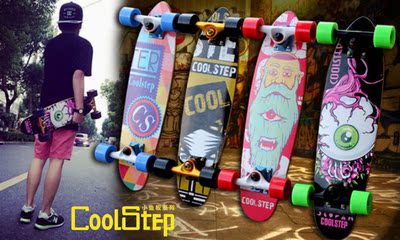 COOLSTEP滑板 小鱼板 香蕉板 四轮滑板 单翘滑板专业滑板高级枫木