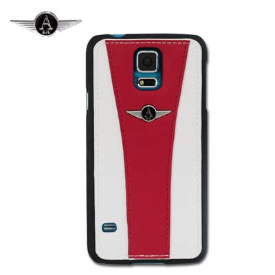 国际品牌ABH三星S5红白撞色款，头层牛皮手机保护套