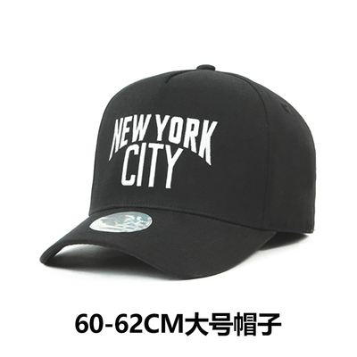 韩国正品flipper大号鸭舌帽男女大头围棒球帽NEW YORK字母弯檐帽