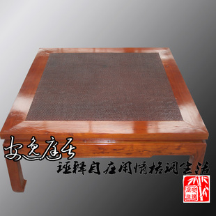 现代中式榆木原色席面复古餐桌茶水桌经桌方桌角桌琴桌