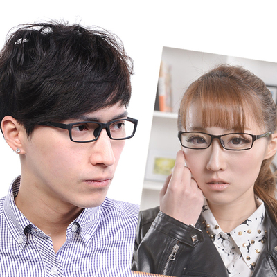 防蓝光潮男款女款全框眼镜架超轻TR90眼镜框平光镜配成品近视眼镜