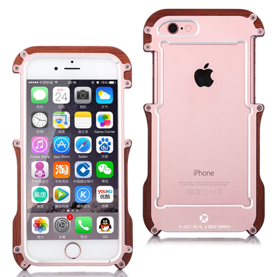 iphone6S手机壳金属边框苹果6木质边框保护套6s Plus定制个性潮壳