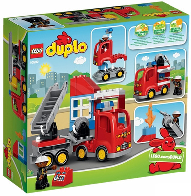 正版乐高LEGO 10592 得宝早教人仔 大颗粒益智拼装积木玩具消防车
