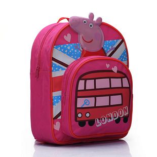 2016新款佩佩猪书包粉红猪小妹学生大号双肩书包可爱儿童卡通背包