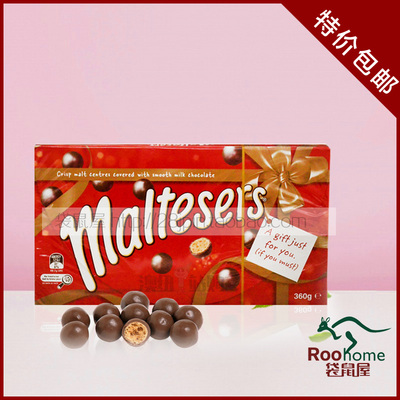 澳洲代购Maltesers麦丽素麦提莎牛奶巧克力360g进口儿童零食礼盒