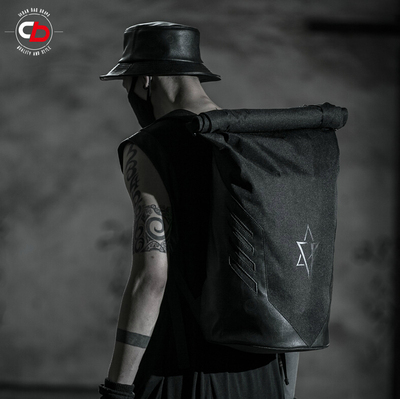 COMBACK 暗黑系列新款双肩包大容量学生书包潮流简约男女旅行背包