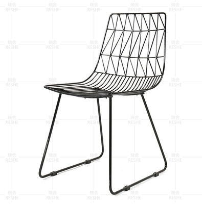 镂空铁丝椅铁艺靠背创意家具铁线椅简约户外椅咖啡厅loft设计师椅