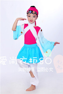 新款儿童戏曲表演服装花木兰演出服幼儿舞蹈服装女童京剧跳舞服装