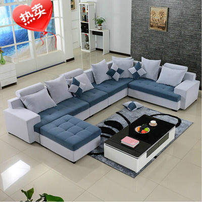 沙发 布艺沙发 组合沙发 客厅转角沙发 大小户型定制 皮配布沙发