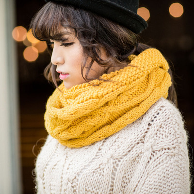 韩版正品秋冬保暖加厚针织披肩围巾2015新款时尚男女流行围脖