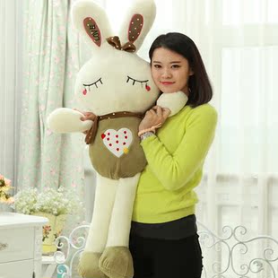 包邮美女兔爱心love兔公仔抱枕毛绒玩具创意玩偶可爱娃娃生日礼物