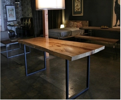 loft复古铁艺餐桌美式乡村做旧老松木餐桌休闲办公桌会议桌写字台