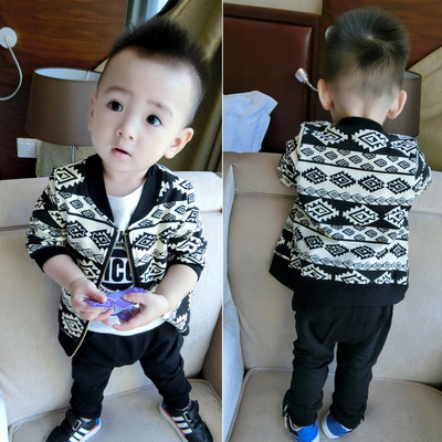 宝宝秋装套装男0-1-3-2-4岁半2015婴儿长袖童装男童韩版衣服潮男