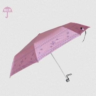 包邮超轻细小巧遮阳防晒紫外线太阳雨伞铅笔精美三折叠女黑胶韩版
