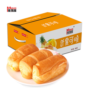 麦得隆食品纤果可颂800g 营养早餐手撕面包蒸零食夹心蛋糕点礼盒