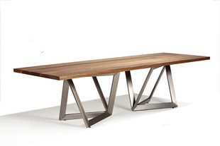 美式乡村Loft风实木铁艺餐桌法国元素长桌复古书桌会议桌三角支架