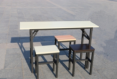 便携式可折叠长条简易餐桌电脑会议培训洽谈办公桌子户外摆摊包邮