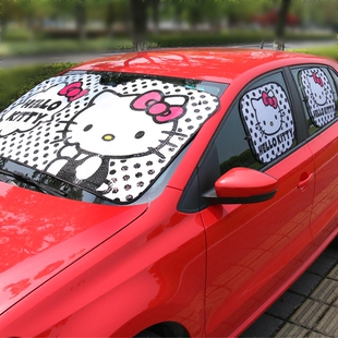 hello kitty汽车遮阳挡防晒隔热前挡风加厚卡通太阳挡遮光档阳板