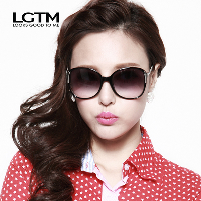 LGTM 欧美时尚大框蛤蟆镜 女士眼睛太阳镜 优雅潮流墨镜 潮人眼镜