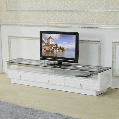 简约现代电视柜 可伸缩电视柜镂空水立方造型影视柜 电视柜组合