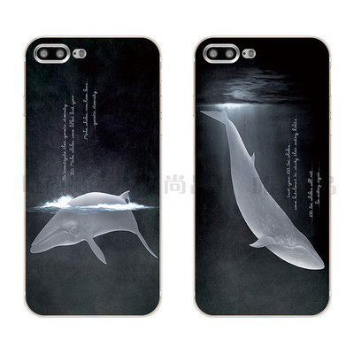 iphone7手机壳苹果7plus保护套全包边防摔软壳海洋鲸鱼小清新文艺