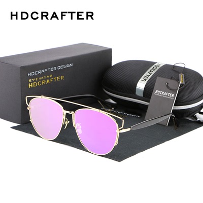 包邮HD2016新品女士潮流墨镜 驾驶 偏光彩膜蝶形休闲户外太阳眼镜