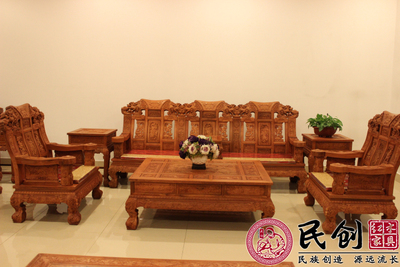 东阳木雕红木家具全实木客厅组合沙发非洲花梨木麒麟沙发特价批发