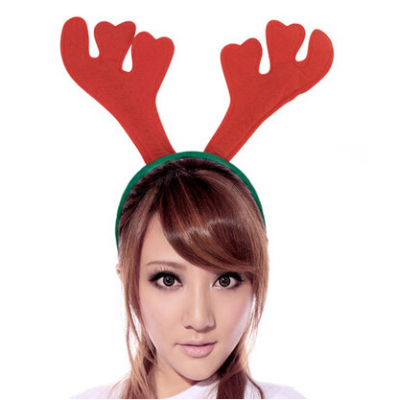 圣诞节装饰品 鹿铃铛 圣诞麋鹿角 头扣 头饰 头套 头箍 批发