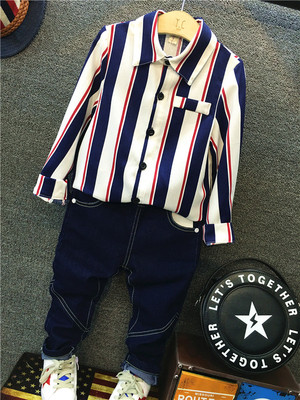 男童秋装套装2016新款儿童装纯棉短袖两件套1-2-3-4-5岁宝宝韩版