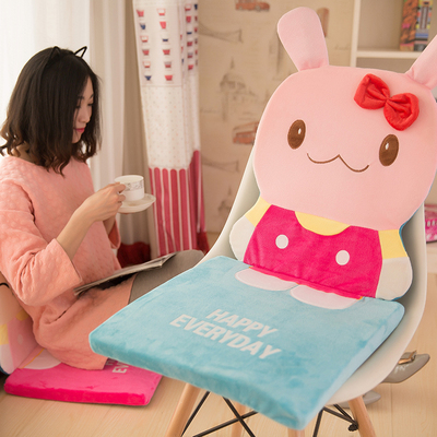 新款包邮创意卡通毛绒沙发海绵垫可爱动物折叠椅垫可拆洗毛绒坐垫