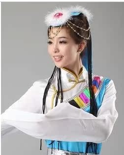 特价 藏族舞蹈演出服装 头饰 少数民族头饰 女 藏服头饰 小辫子