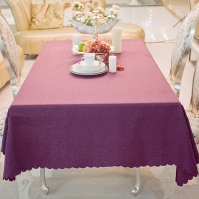 长方形餐桌布 台布 定做桌布 紫色 长桌布台布 餐厅台布桌布