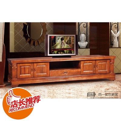 中式客厅实木电视柜香樟木矮地柜 整装影视听柜带抽屉储物柜特价