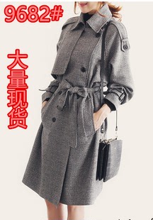 韩国薄2016春秋新款韩版修身显瘦双排扣中长款气质女式风衣外套