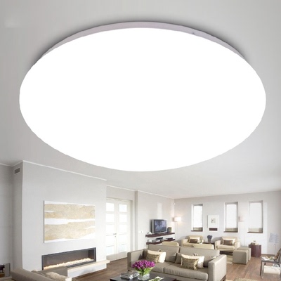 现代简约全白圆形LED吸顶灯卧室灯厨房阳台走廊过道灯具节能灯饰