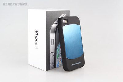 黑角 苹果 Iphone4/4S 简约保护壳 超薄金属壳 商务手机保护套